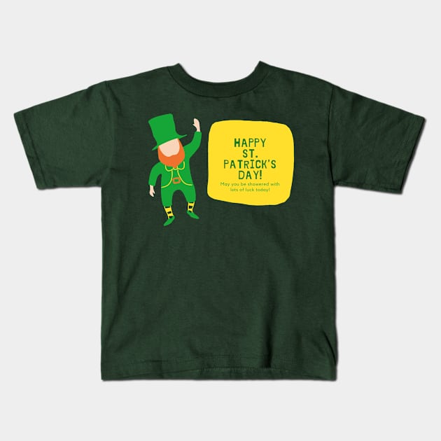 Happy St Patrick's Day! Kids T-Shirt by Simple Ever